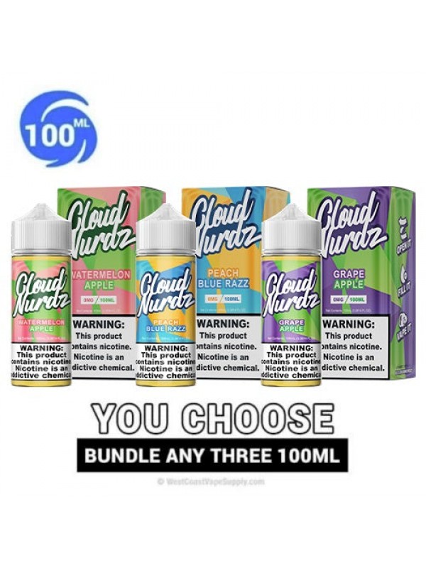 Cloud Nurdz 100ml Pick 3 Bundle (300ml)