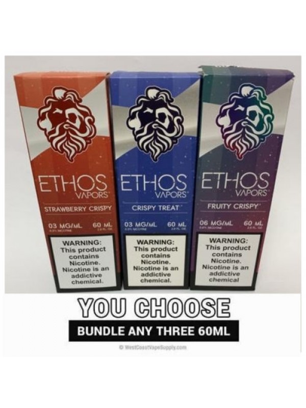 Ethos Crispy Treats 60ml Pick 3 Bundle Pack (180ml...