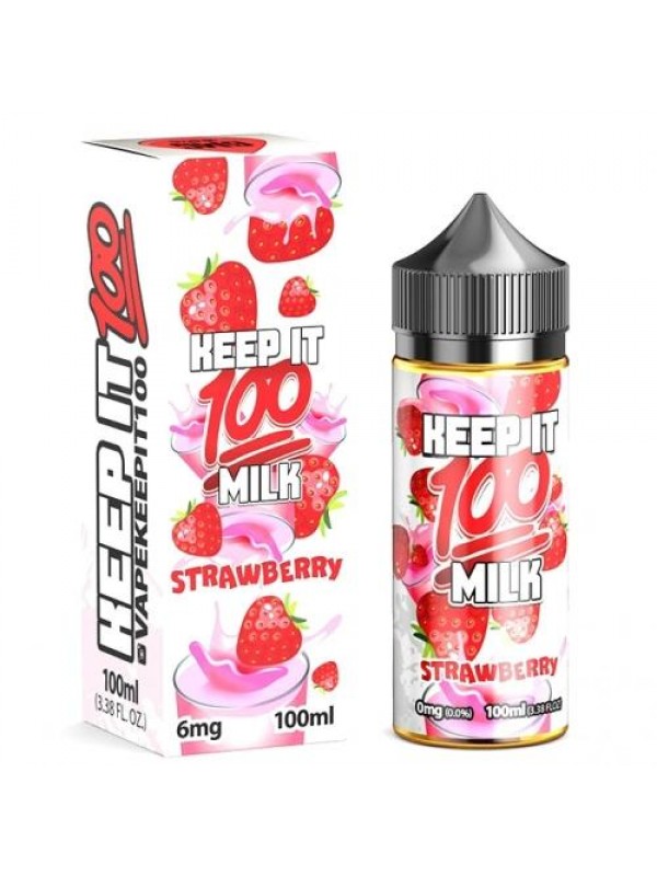 Berry Au Lait (Strawberry Milk) by Keep It 100 100ml