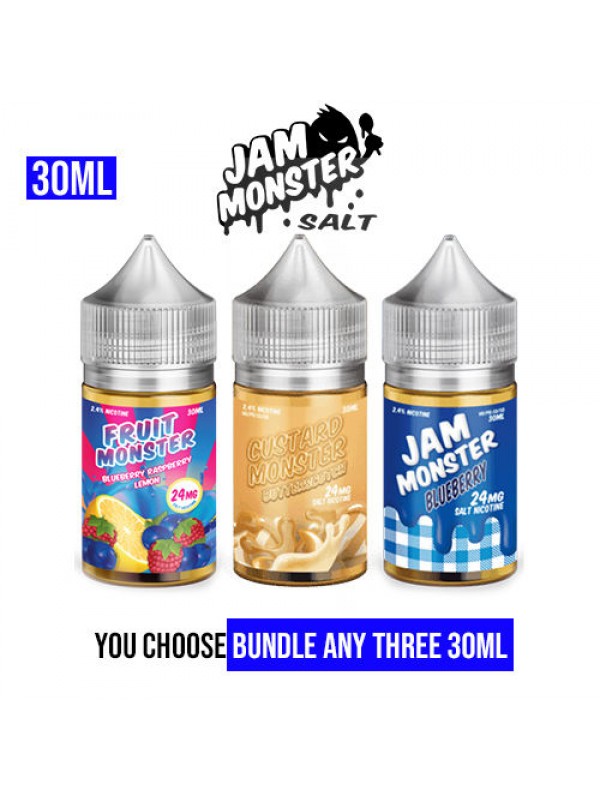 Jam Monster Salt 30mL Pick 3 MEGA Bundle (90mL)