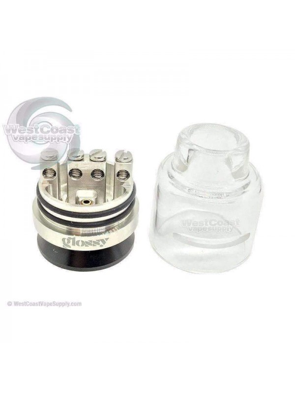 Glossy Glass Bottom Feed RDA W/ Free GLOSSY FLAVORS 180ml Bottle